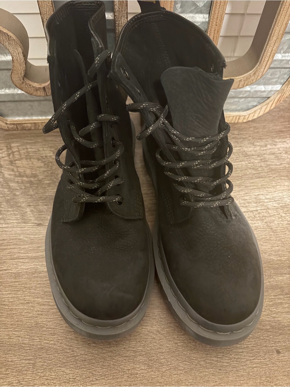Dr. Martens Men's Black Lace-Up Leather Boots
